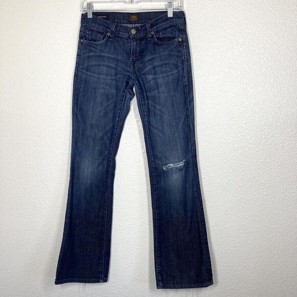 Citizens Of Humanity COH Jeans Womens 27 Blue Dita Petite Bootcut Distressed - Picture 1 of 16